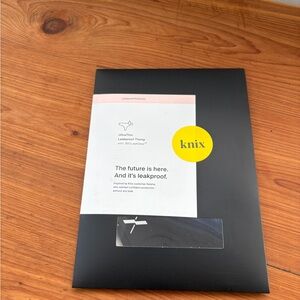 Knix UltraThin Leakproof Thong in Black NWT